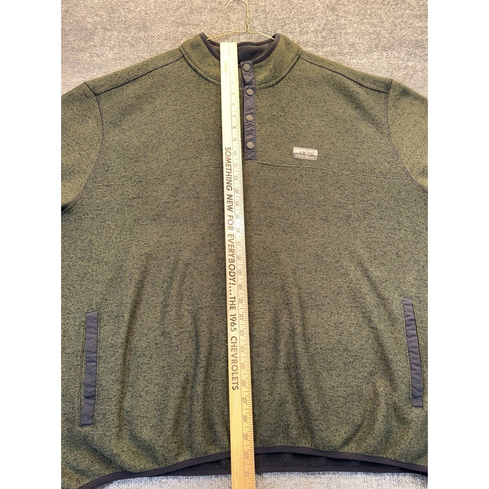 Eddie Bauer Men's 3XL Green Snap Neck Fleece Pullover Jacket - Picture 10 of 10